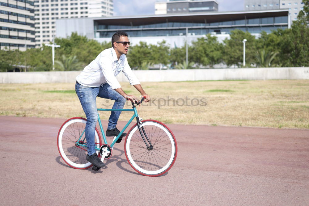 Similar – Image, Stock Photo indian man (2007) Bicycle