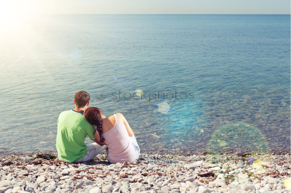 Similar – Happy family walking on the beach at the day time.