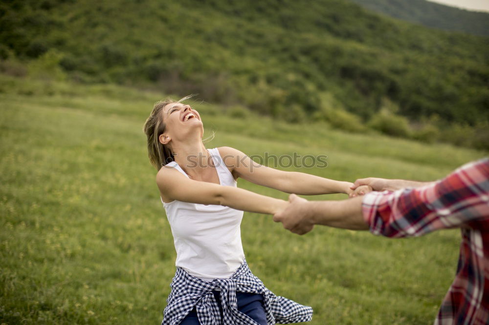 Similar – happy lovers on Holiday in the alps mountains