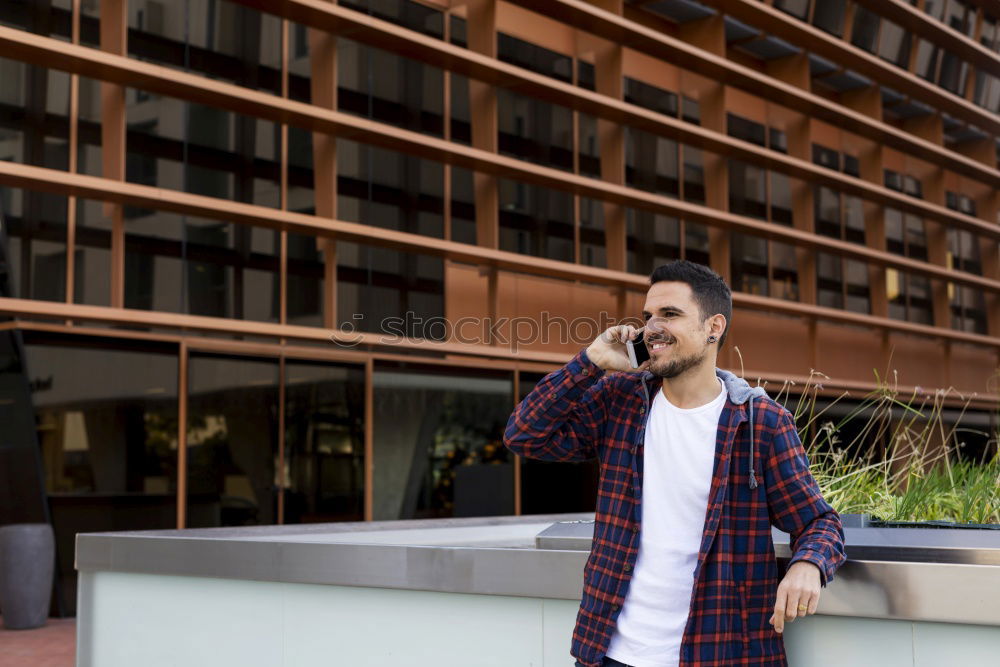 Similar – Image, Stock Photo Trendy young man walking in the street