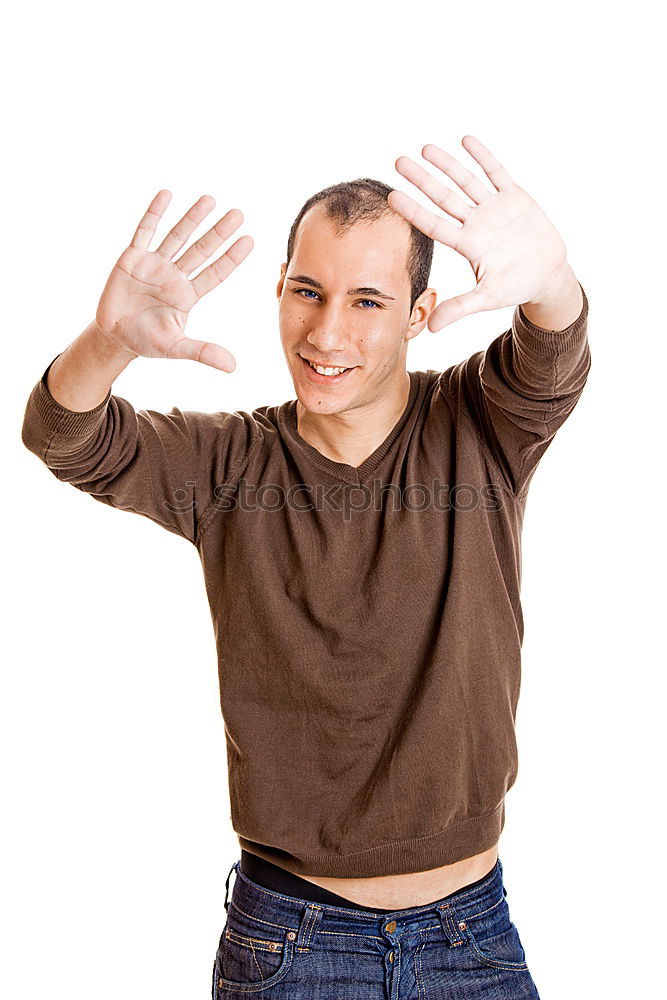 Similar – Image, Stock Photo Senior Man Exercising In Park