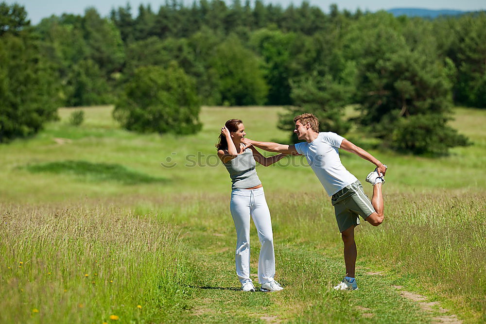 Similar – happy lovers on Holiday in the alps mountains