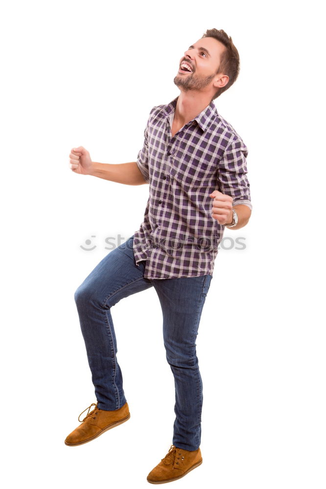 Similar – Image, Stock Photo Senior Man Exercising In Park