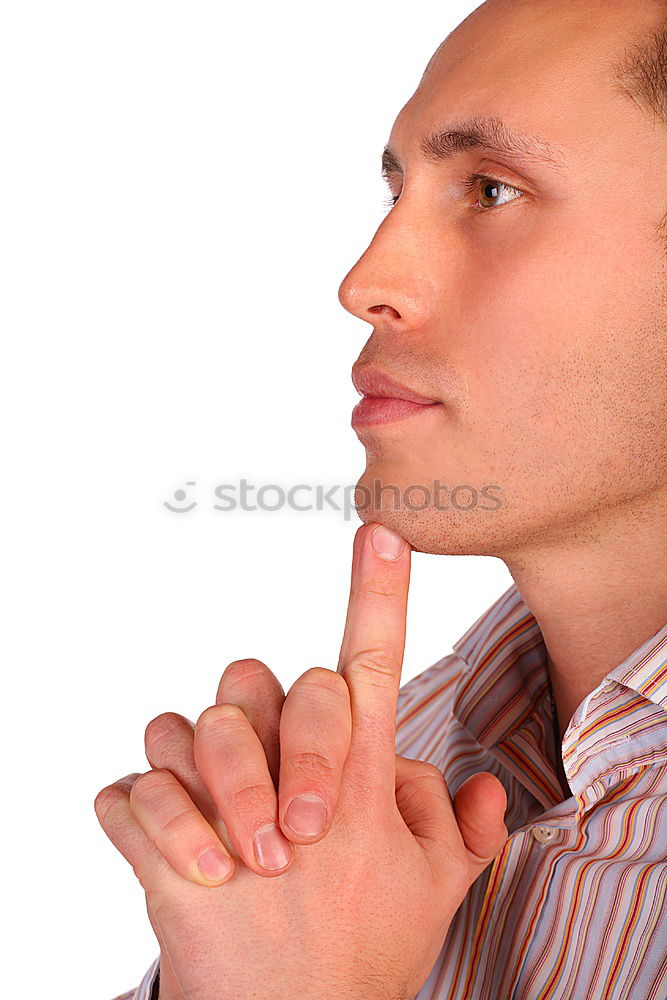 Similar – Image, Stock Photo Man eating apple near wall