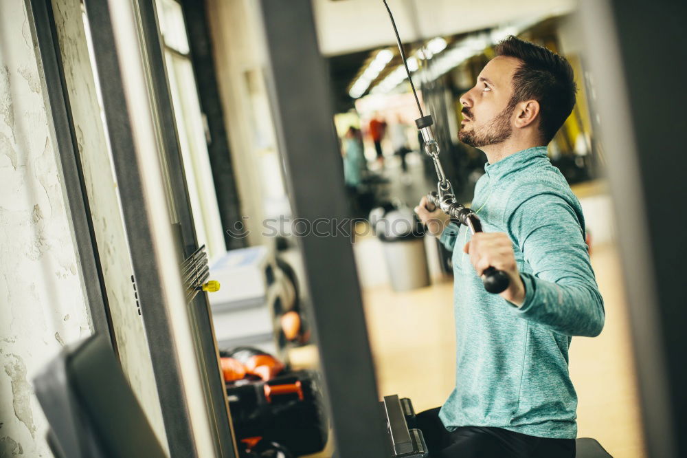 Similar – Image, Stock Photo Man standing up from barber chair