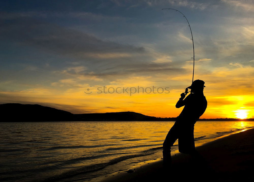 Similar – Image, Stock Photo The Angler Fishing (Angle)