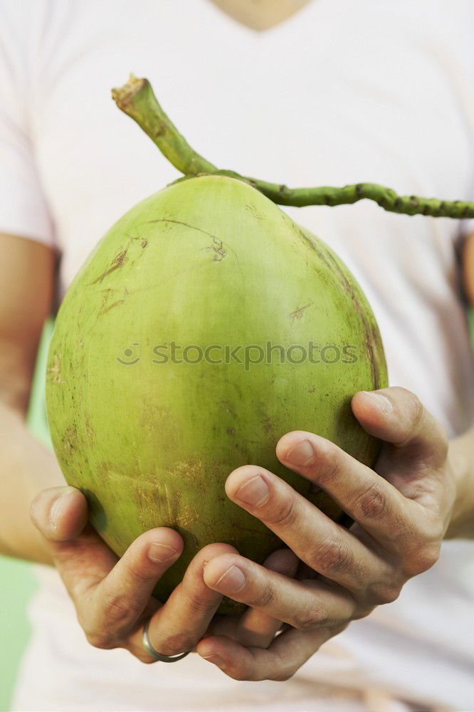 Similar – Image, Stock Photo Fresh pumpkin harvested by hand