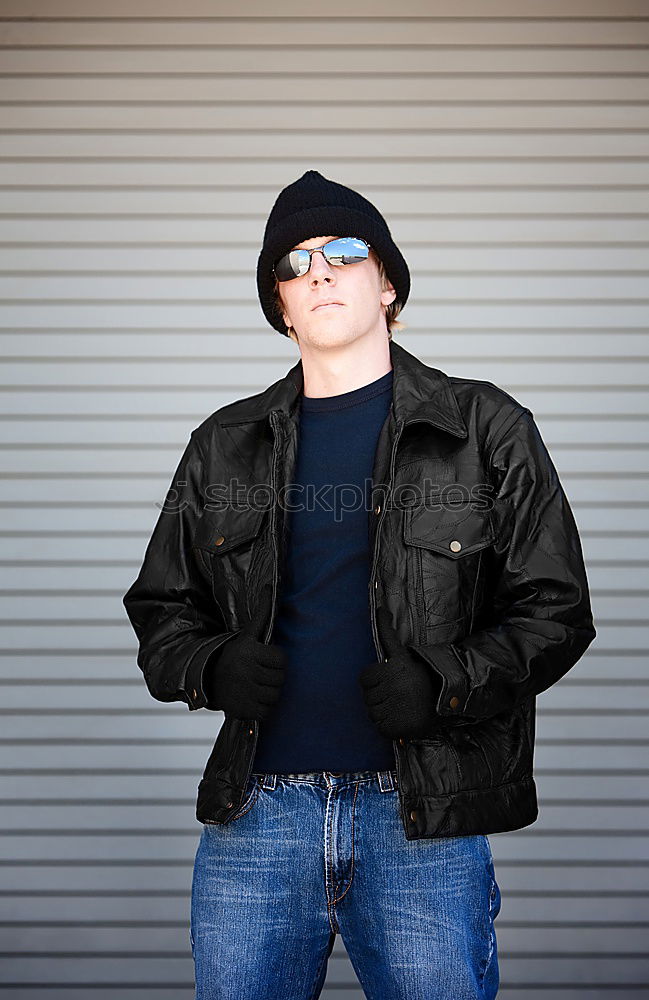 Similar – Image, Stock Photo Young man over a brick wall