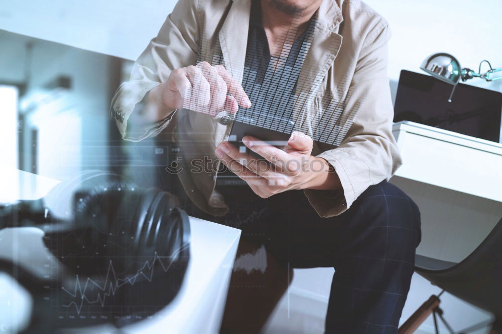 Similar – Mature woman watching TV at home sitting on couch