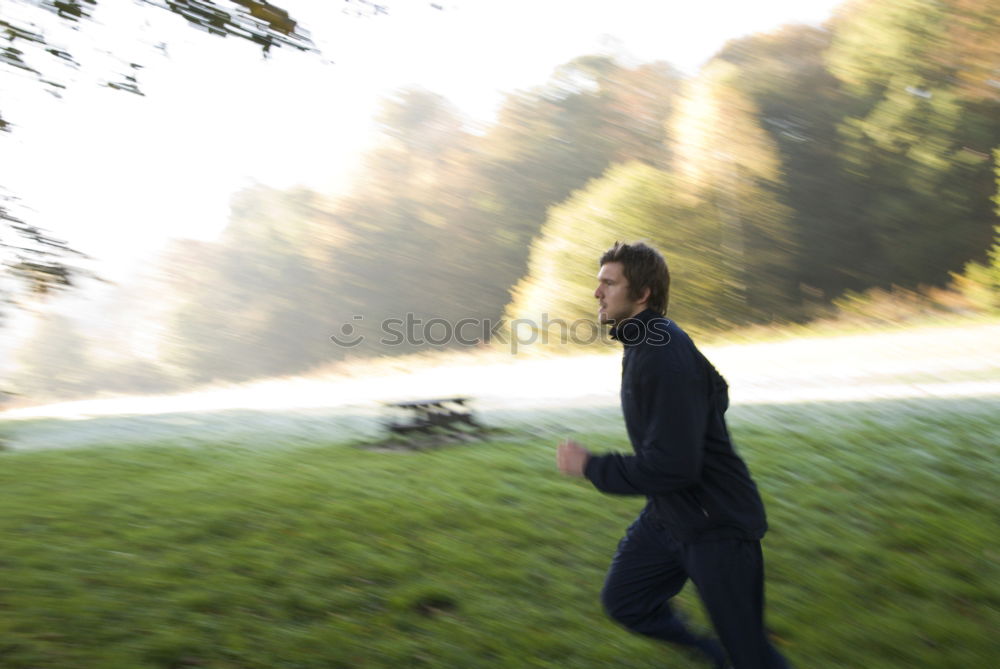 Similar – Image, Stock Photo Jogging in morning fog