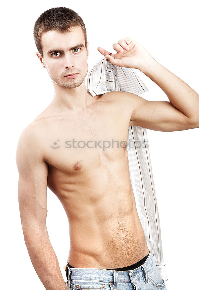 Similar – Image, Stock Photo Young man with bunch of flowers in hands