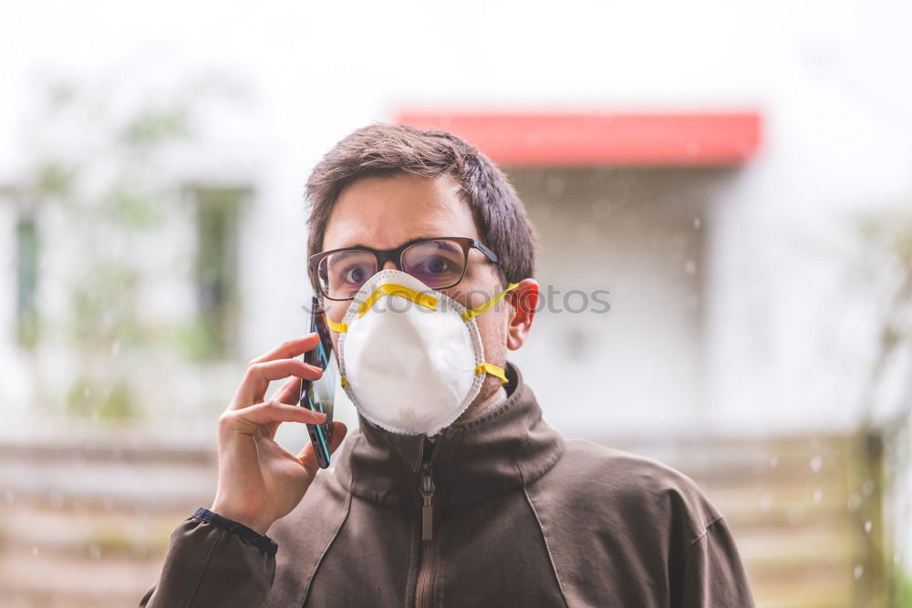 Similar – Male technician putting on goggles