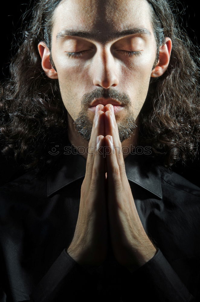 Similar – Image, Stock Photo HAIR vs. wind Clouds Dark