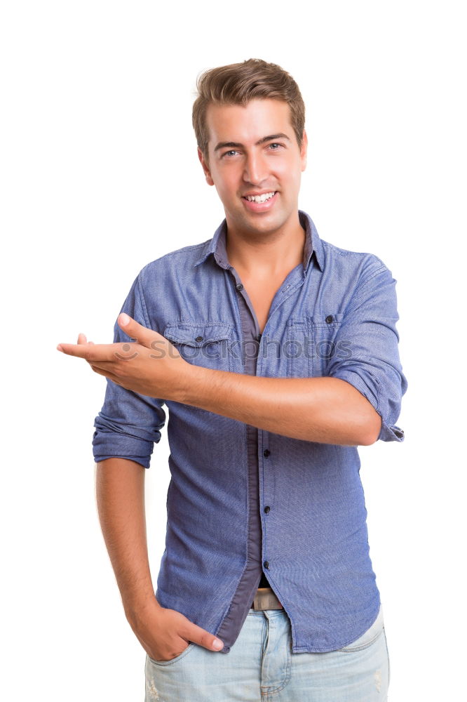 Similar – Image, Stock Photo Portrait of a teenager rebellious man with a blue background