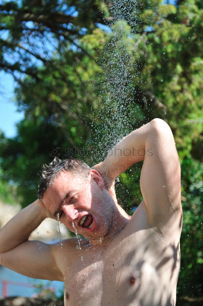 Similar – Image, Stock Photo Sportsman having rest Man