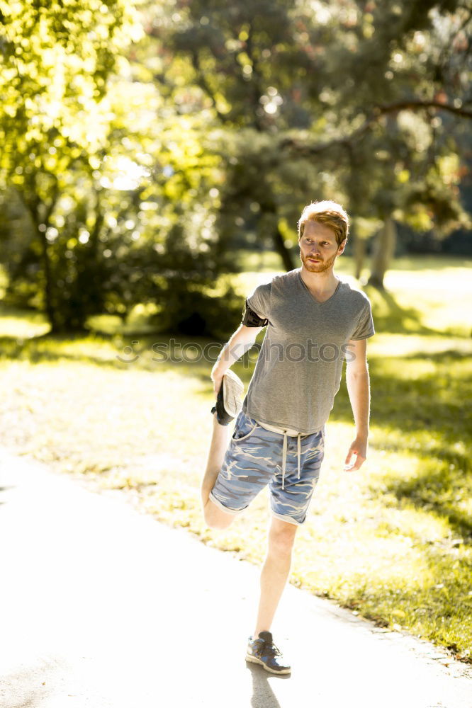 Similar – Senior Man Running in the Forest