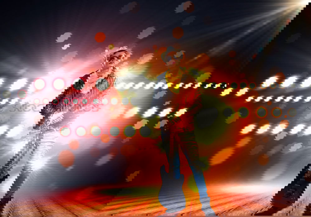 Similar – Image, Stock Photo Woman in dress dancing flamenco on scene