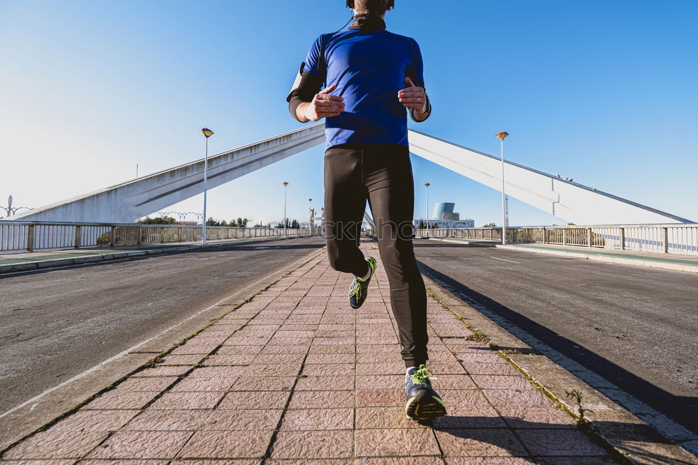 Similar – Image, Stock Photo young runner man athlete at the race track. Sports outdoors