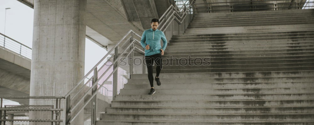 Similar – Trendy girl posing on stairs