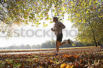 Similar – Image, Stock Photo Senior Man Running in the Forest