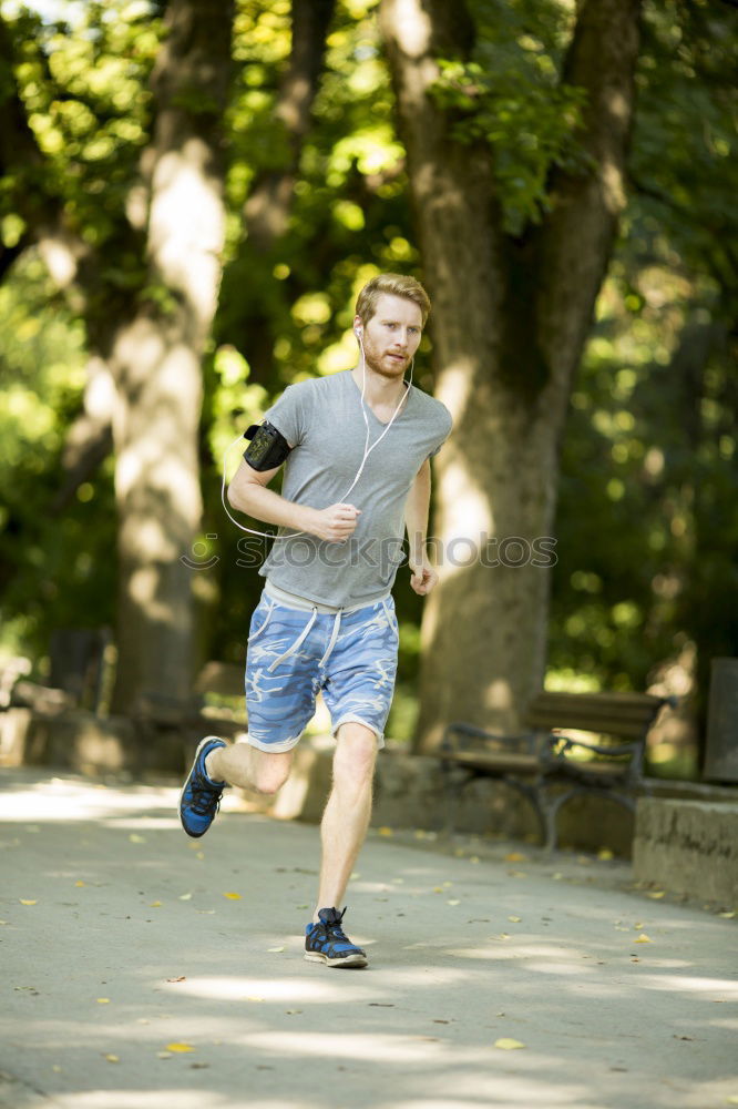 Similar – Image, Stock Photo Attractive bearded man listening to music