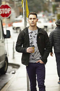 Similar – Image, Stock Photo young man in the house entrance