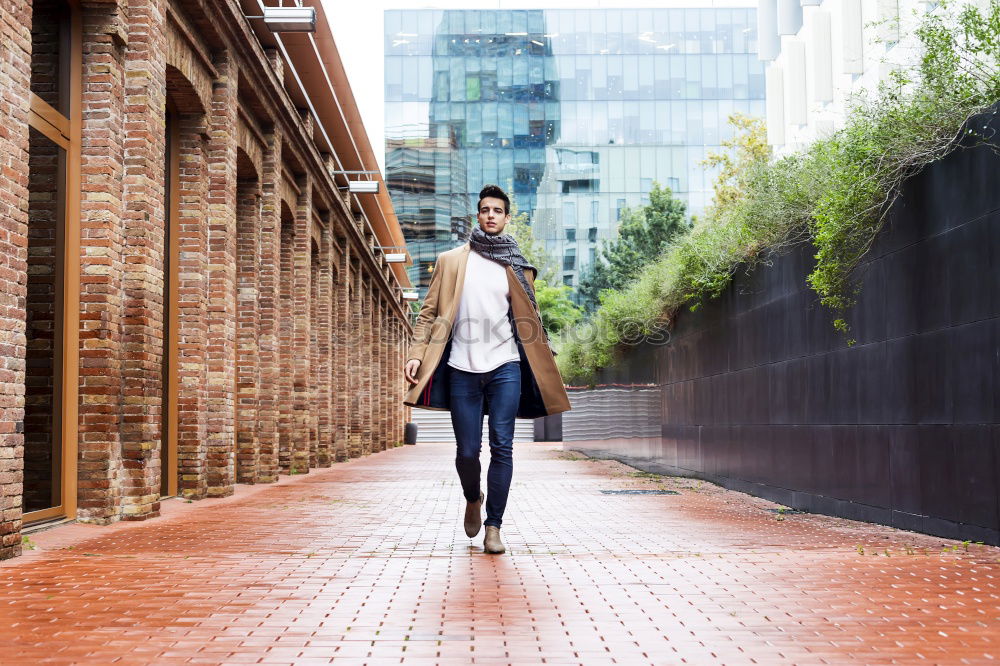 Similar – Image, Stock Photo Smiling man with sunglasses sitting at bicycle