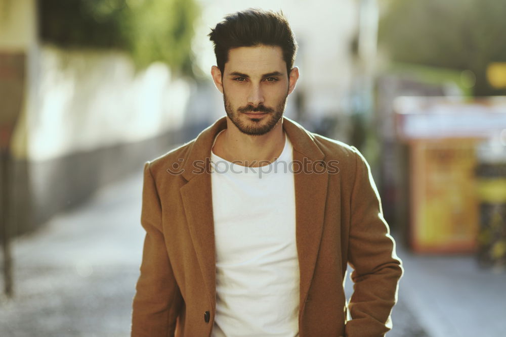 Similar – Image, Stock Photo Young man wearing winter clothes in the street.