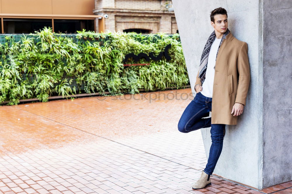 Similar – Image, Stock Photo Young man wearing winter clothes in the street.
