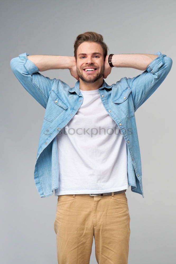 Similar – Stylish businessman in jacket in modern office