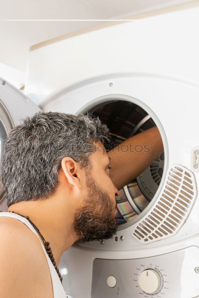 Similar – Image, Stock Photo Laundromat Girl Linearity