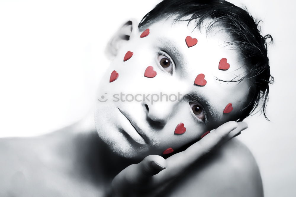 Similar – Image, Stock Photo Tears Face Eyes Hand Glass