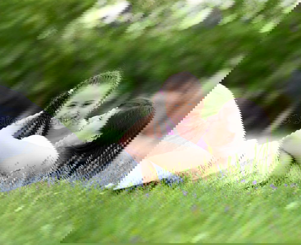 Similar – Image, Stock Photo Happy mother and daughter playing in the park