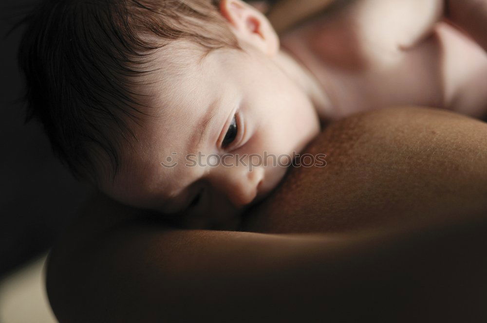 Similar – Image, Stock Photo Mother kissing newborn