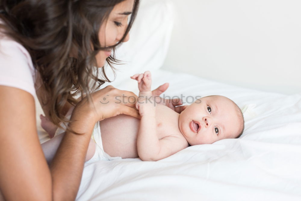 Similar – Image, Stock Photo Baby daughter and Father