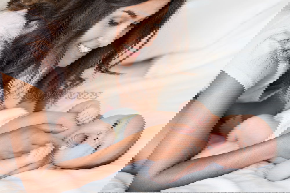 Similar – Image, Stock Photo Mother smiling at baby