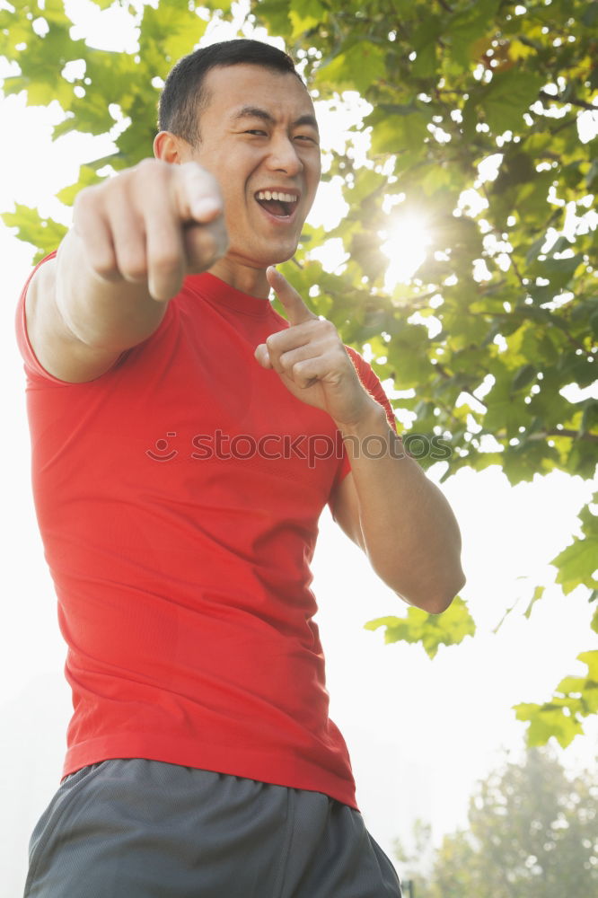 Similar – Young Backpacker enjoying of Nature.