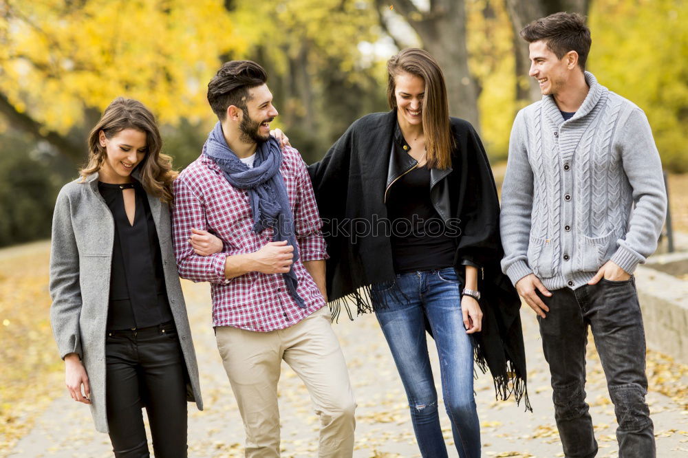 Similar – Image, Stock Photo Five young people together outdoors in urban background
