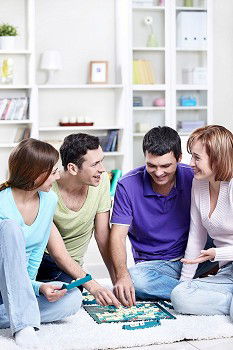 Similar – Image, Stock Photo Teenagers sitting by the map in classroom