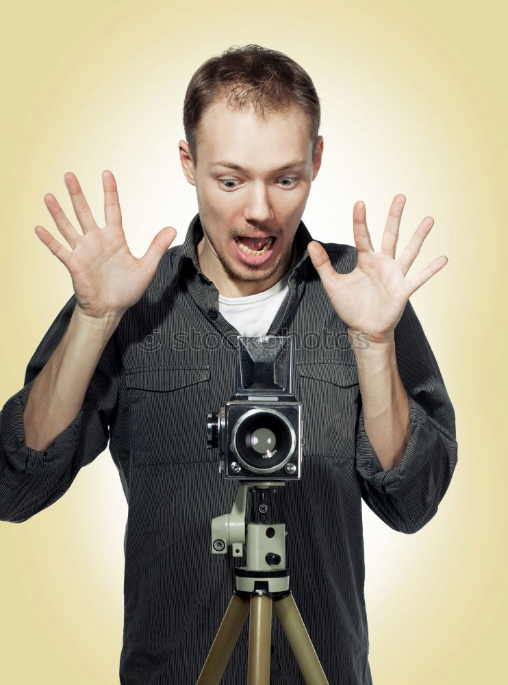 Similar – Image, Stock Photo Young woman with an instant camera