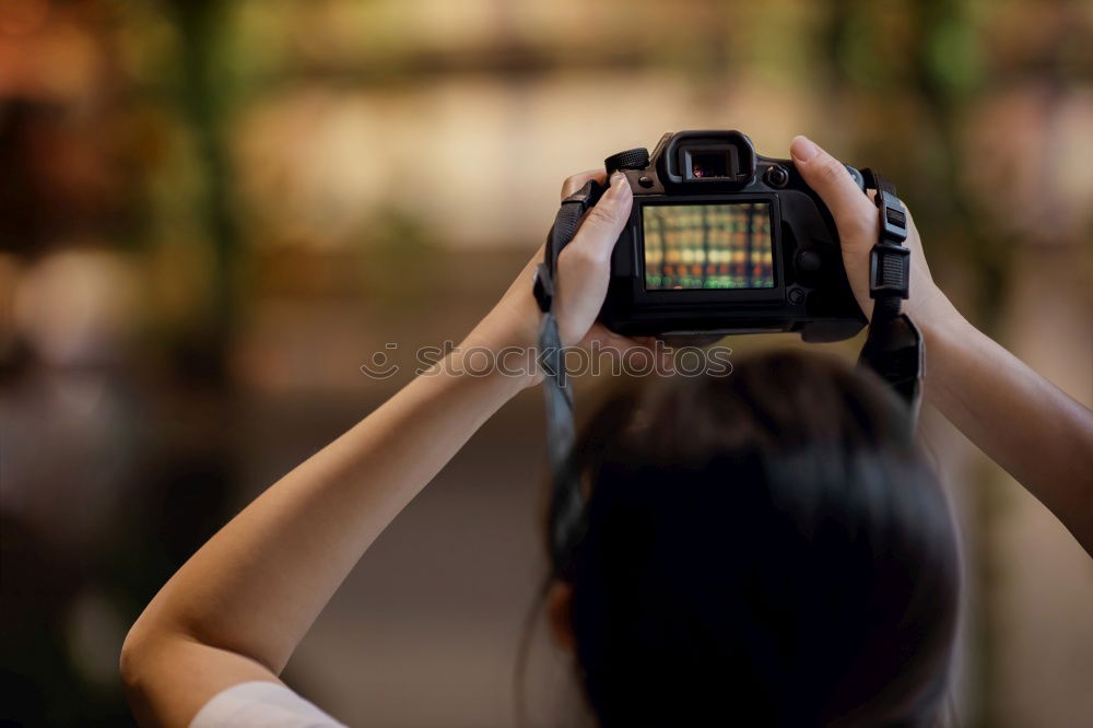 Similar – Image, Stock Photo Hand shooting tree tops