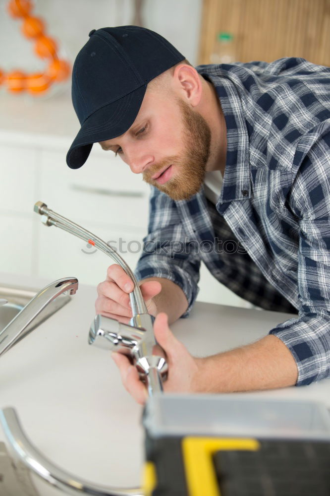 Similar – Image, Stock Photo Mechanic in his workshop taking tools