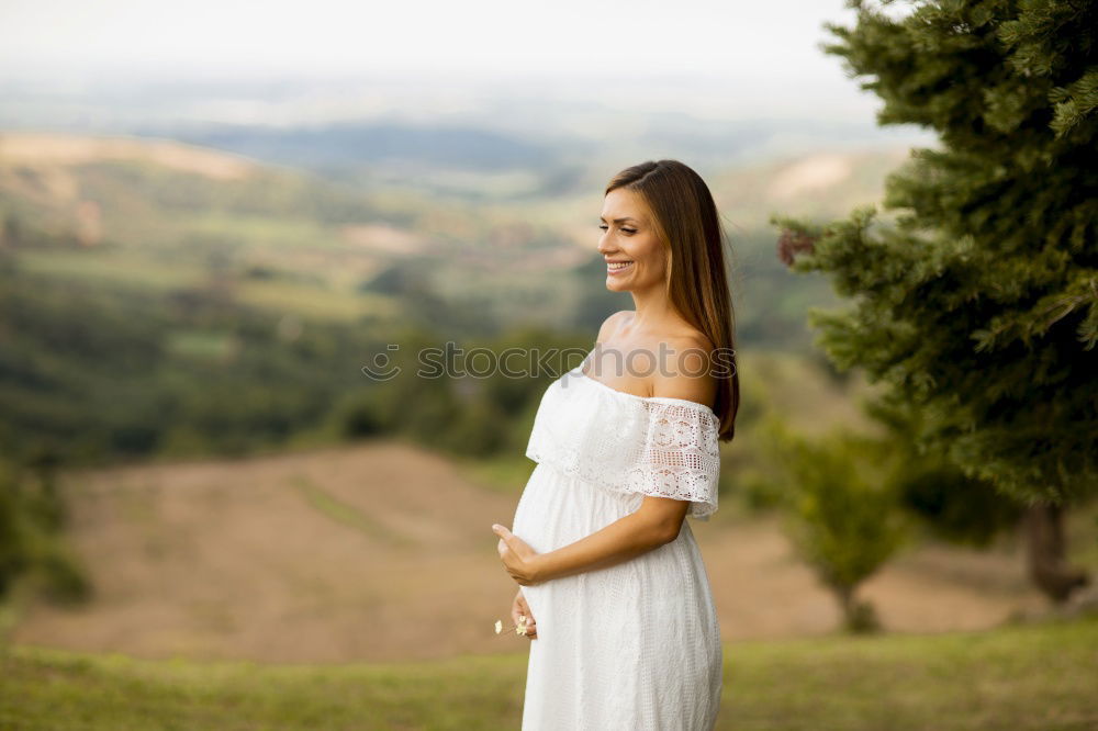 Image, Stock Photo pregnant Feminine