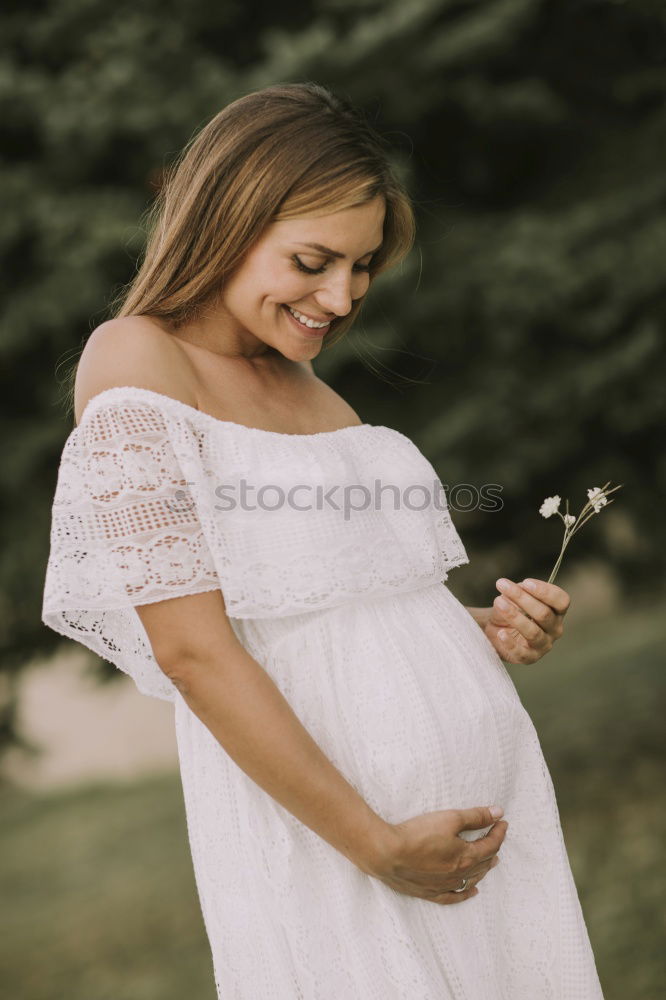 Similar – Image, Stock Photo pregnant Feminine