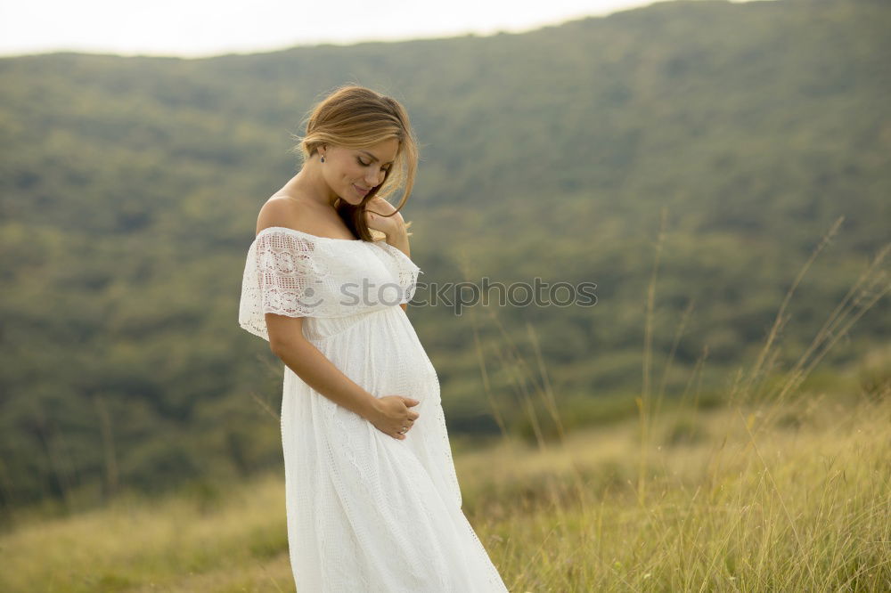 Similar – Image, Stock Photo pregnant Feminine