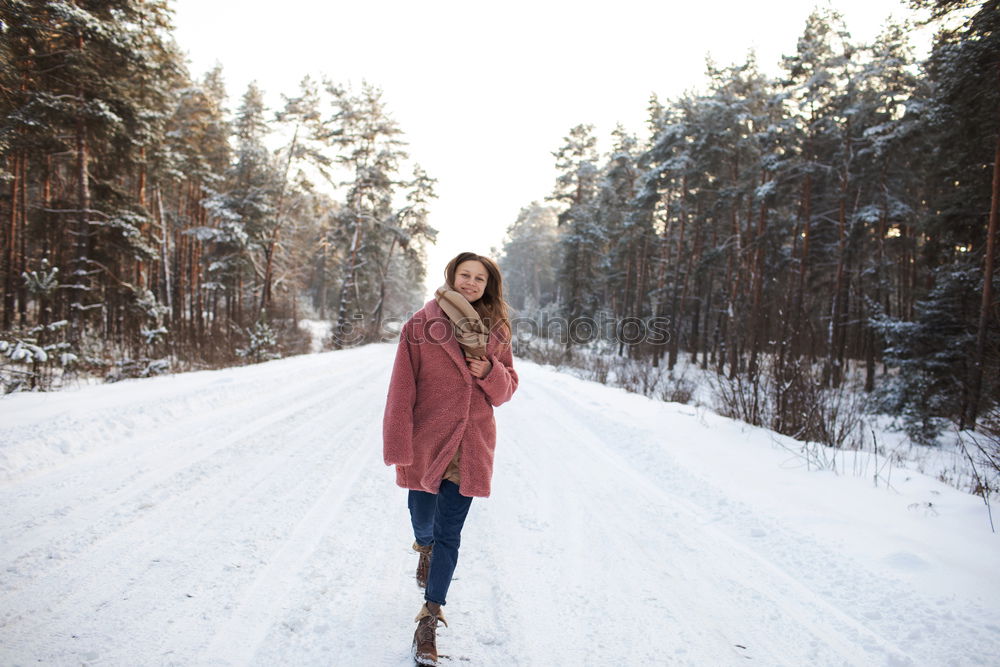 Similar – Image, Stock Photo portrait Young pretty woman in winter in the snow