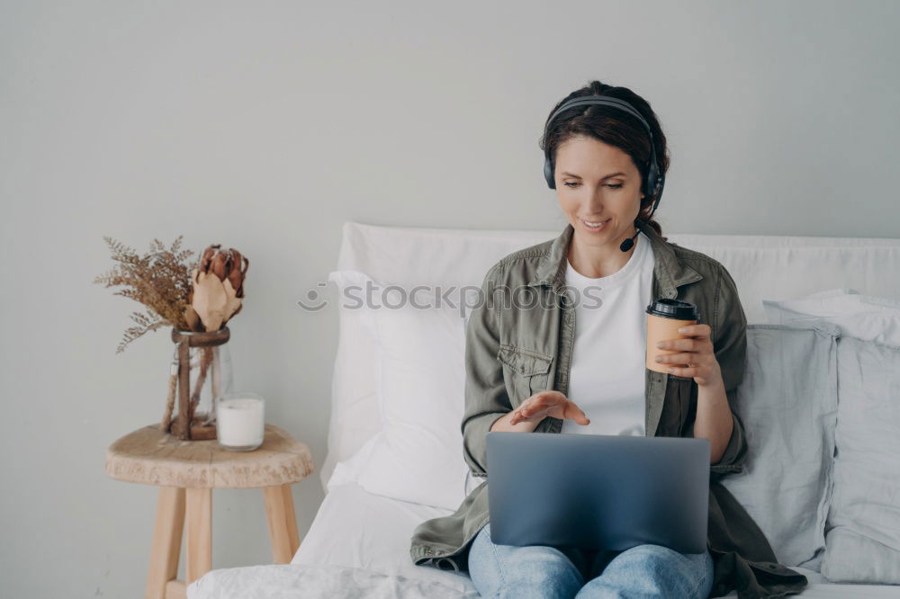 Similar – Image, Stock Photo woman close up eating oat and fruits bowl for breakfast