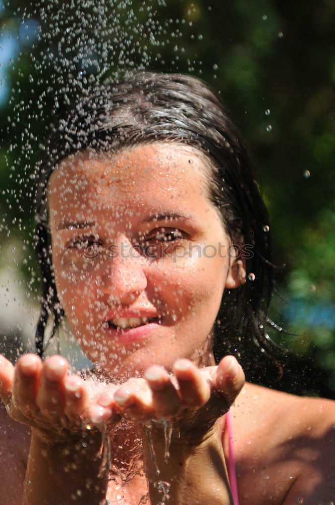 Similar – Image, Stock Photo Rigid wet Woman Source Wet