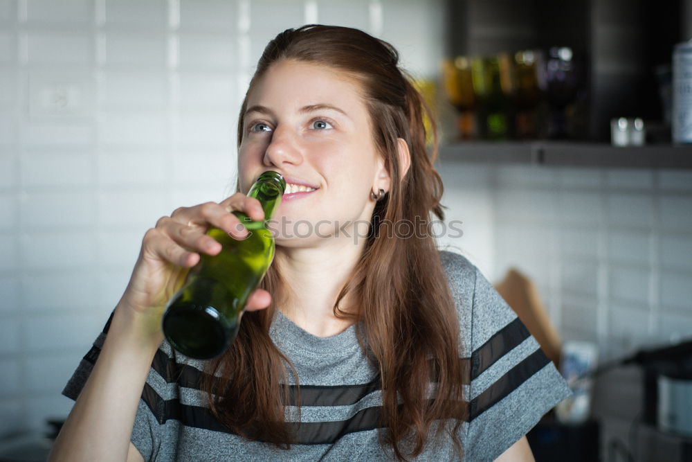 Similar – not so young caucasian woman reaching the end of her watermelon