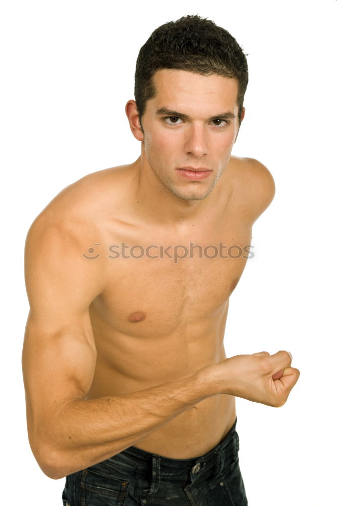 Similar – muscular young man with naked torso